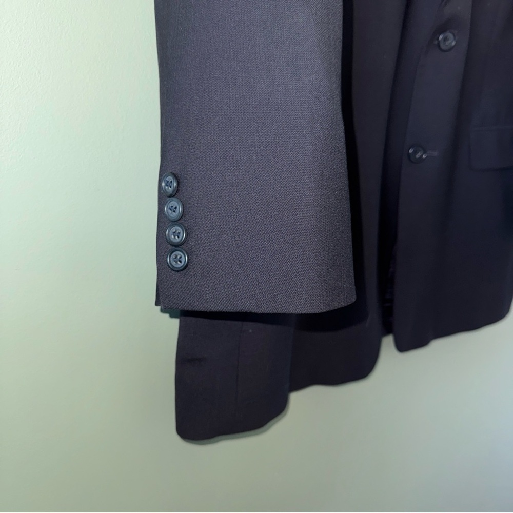 Brooks Brothers 346 Stretch Wool Blazer Jacket Men 46R Modern Business Navy Blue - Picture 3 of 13